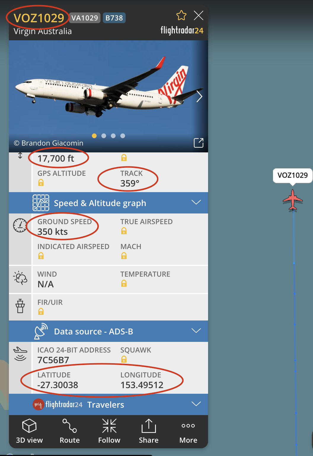 Plane Info Example